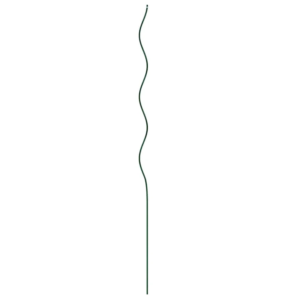 Set di 20 supporti a spirale per piante da esterno minimalisti 110 x 0,6 x 0,6 cm acciaio verde 02_0058235
