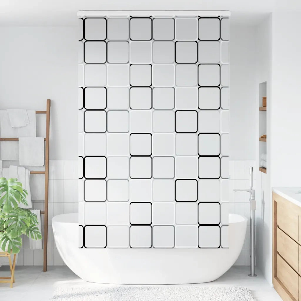 Tenda a Rullo per Doccia Cassonetto 140x240cm Larghezza Tessuto 4015049
