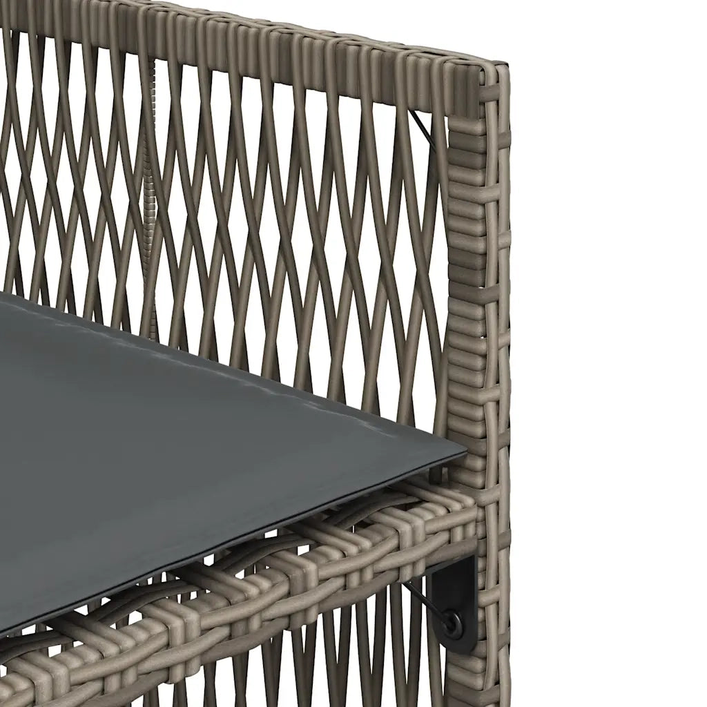 vidaXL Sedie da Giardino con Cuscini 4pz Grigio in Polyrattan