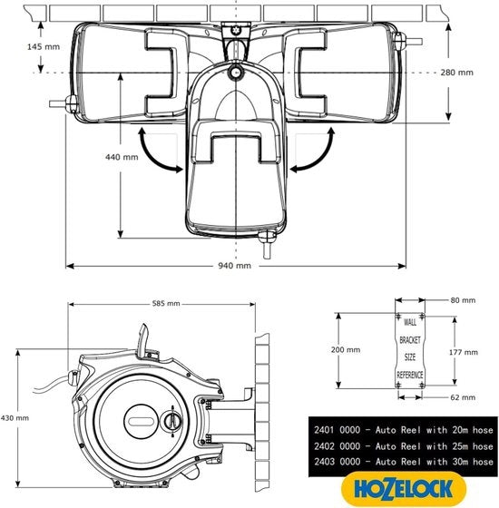 Auto-Reel 30 m con 2 parole di ricerca Slang per giardino
