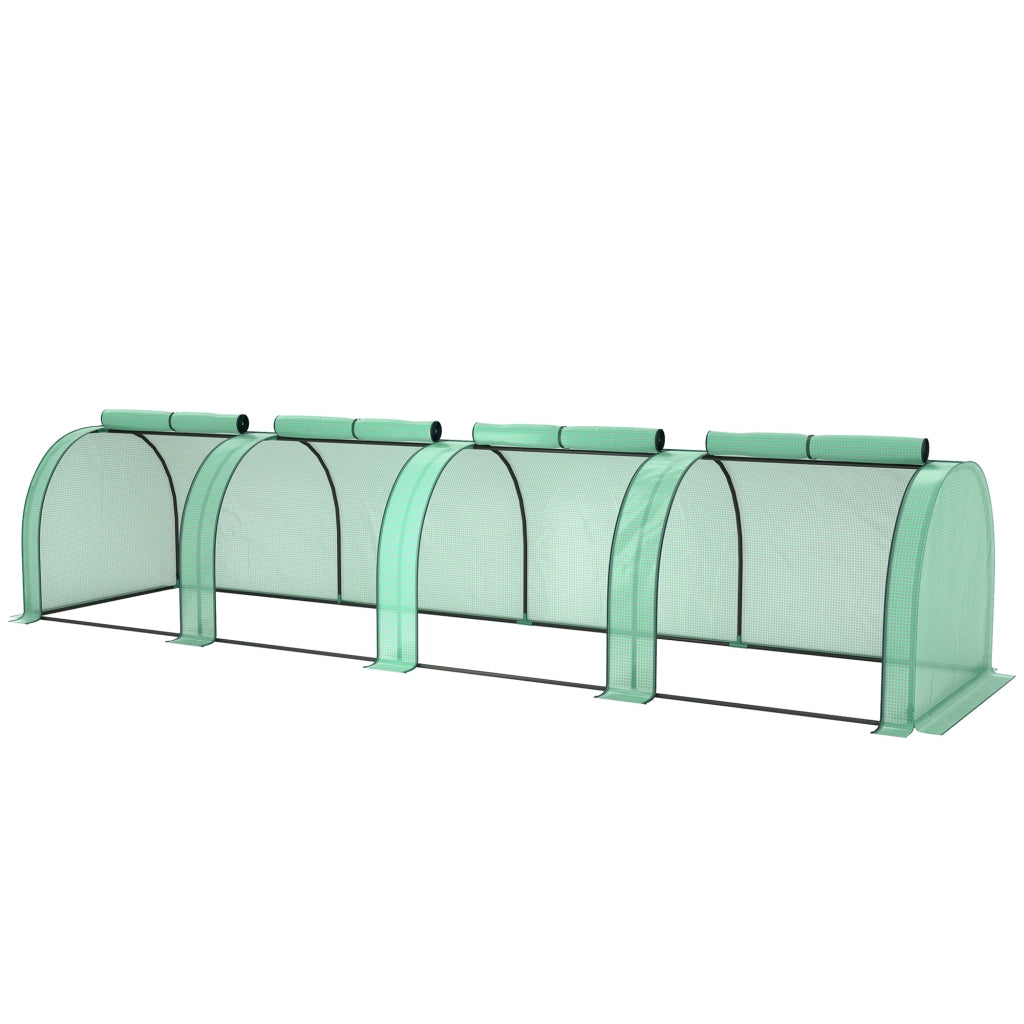 Serra da giardino per pomodori ¨C zephmum ¨C verde 4x1x0.8m acciaio PE anti-UV