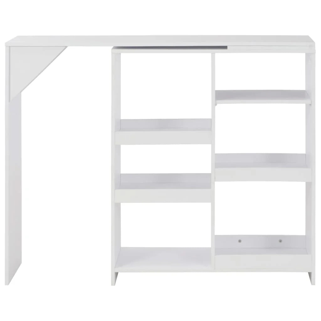 Tavolo alto da bar/bistrot con ripiano rimovibile bianco 120 cm 0902045