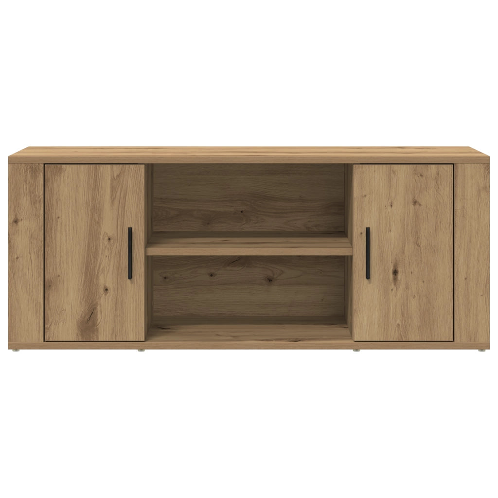 Cabinet TV  in Rovere Artisan 100x35x40 cm in Legno Ingegnerizzato