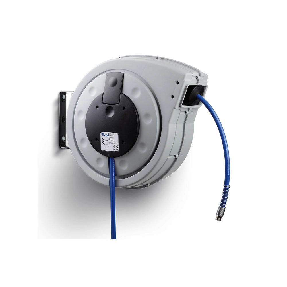 AVVOLGITUBO ARIA COMPRESSA TUBO 20m ATTACCO RAPIDO 3/8" PARETE ROLL MEGA MAVEL