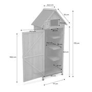 Casetta da giardino in abete, 77x54.5x179cm, antracite