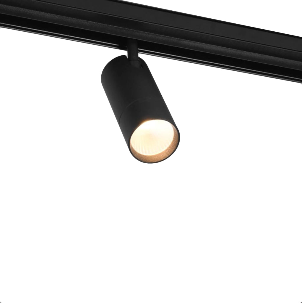 Faretto spot LED 15W binario track magnetico elettrificato luci negozio ufficio 48V CCT 3000K 4000K 6400K Dimmerabile