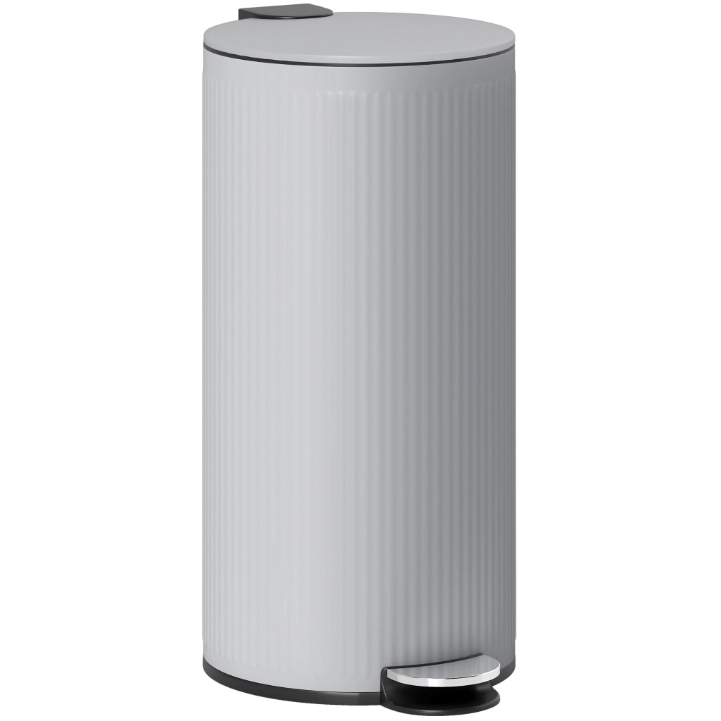 Cestino per rifiuti da cucina 30L con pedale ¨C Zephmum ¨C Grigio 36x30x60,5cm