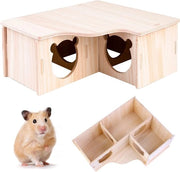 Casa per Piccoli Animali di Compagnia - Struttura di Gioco e Rifugio in Legno per Hamster, Cavia e Altri Roditori di Dimensioni Ridotte