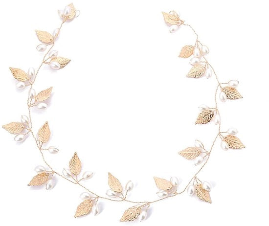Accessori per capelli per la sposa - Fascia per la sposa - Pizzo a foglia d'oro rosato - Accessori per capelli per la sposa - Sposa - Design manuale