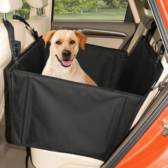 Autoportaoggetti per cani extra resistenti - piccoli e medi cani - 4 cinture di sicurezza - impermeabili - sedile posteriore - misura L - nero