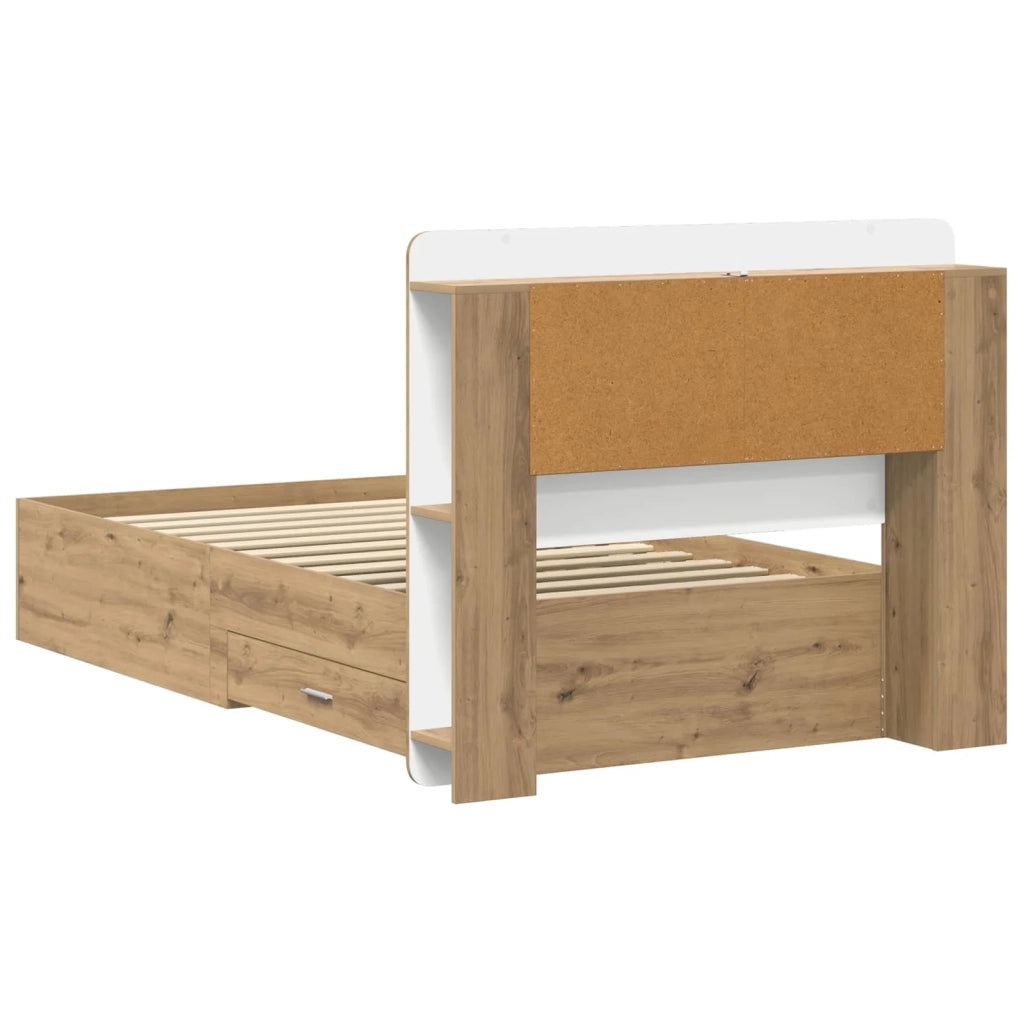 Telaio del letto con storage Rovere Artigianale 90 x 200 cm