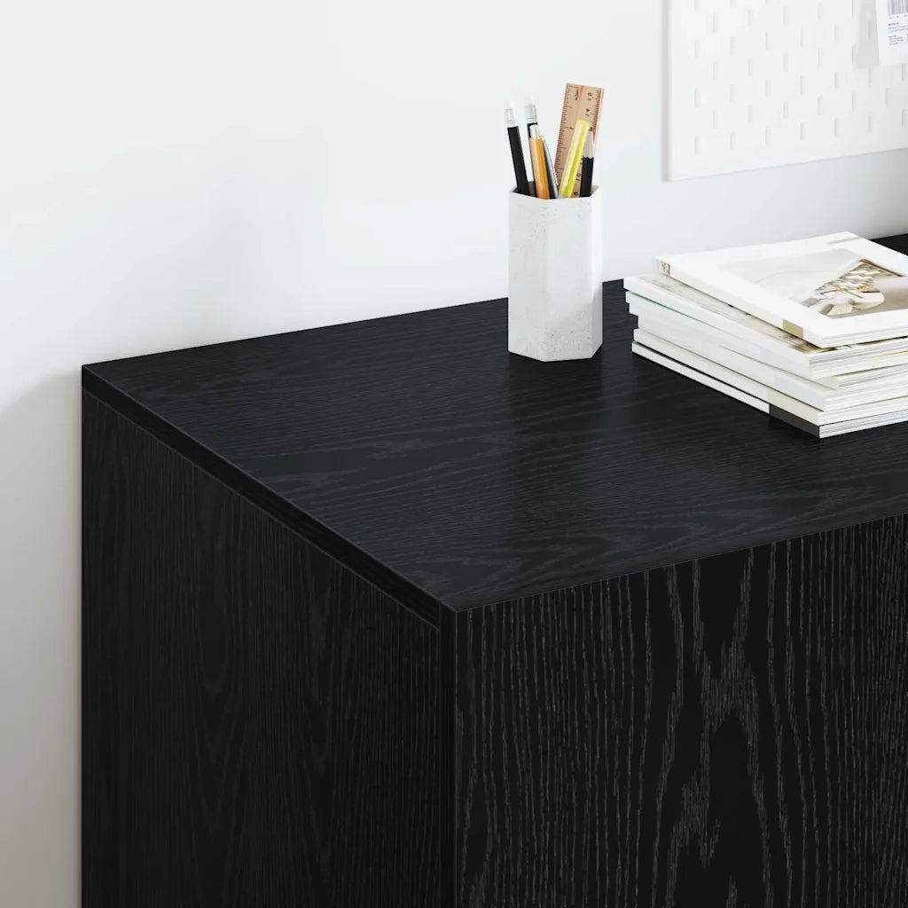 Scrivania Rovere Nero 140 x 50 x 75 cm Legno multistrato
