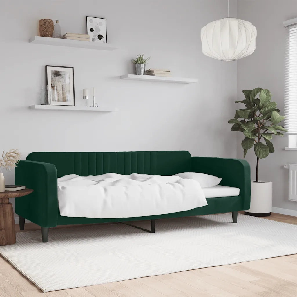 Letto da Giorno Verde Scuro 90x200 cm in Vellutocod mxl 118616