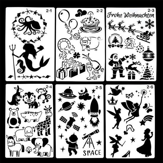 Jabberelli 18 Stuks - Schede per Plannare - Schede per Giornale/Album di Ricordi - Schede per Hobby Adulti - Materiale PET - 24,6 x 16 cm