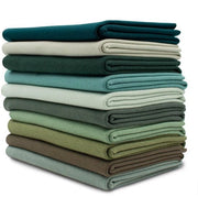 Set di 10 manici di tubo di stoffa 0,25m con forma tubolare, 95% cotone, 5% elastan, selezione jersey verde 2, set da 10.