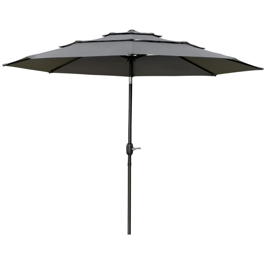 Ombrellone da giardino inclinabile ? 2,85 m ¨C Zephmum ¨C Grigio 180 g/m2