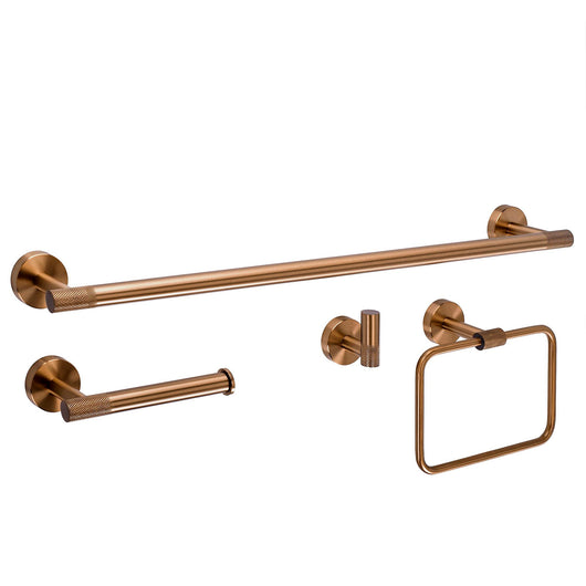 Set Accessori Da Bagno Grid Brush Copper 4 Pezzi