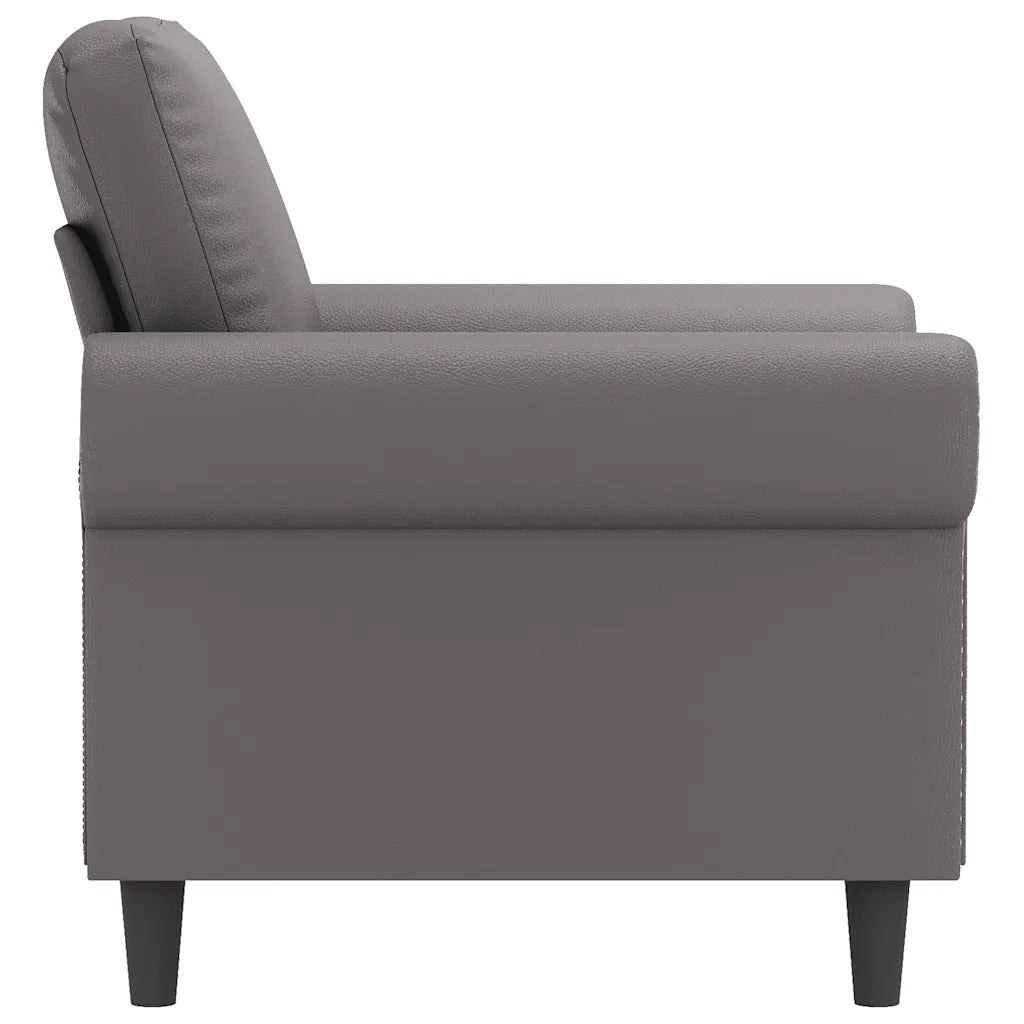 Poltrona-Divano Sedia Grigia 60 cm in Similpelle 685281