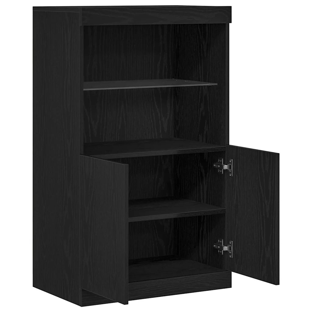 Credenza-Buffet-Armadio da cucina Nero 60 x 37 x 100 cm Legno multistrato