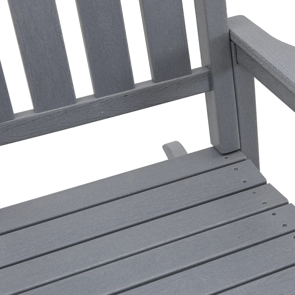 Sedia a Dondolo da Giardino Grigio Chiaro 70x92x108 cm HDPE