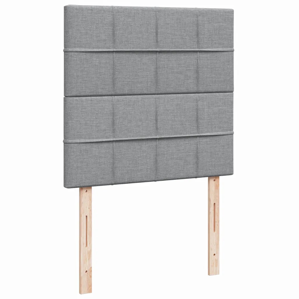 Giroletto a Molle con Materasso Grigio Chiaro 90x190 cm Tessuto