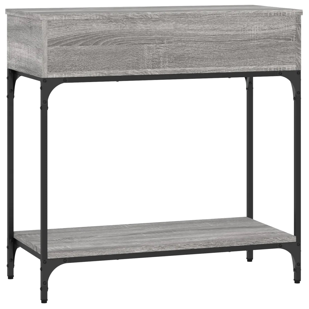 Tavolino Consolle-Tavolino da soggiorno-Tavolo Grigio Sonoma 75x34,5x75cm Legno Multistrato 947262