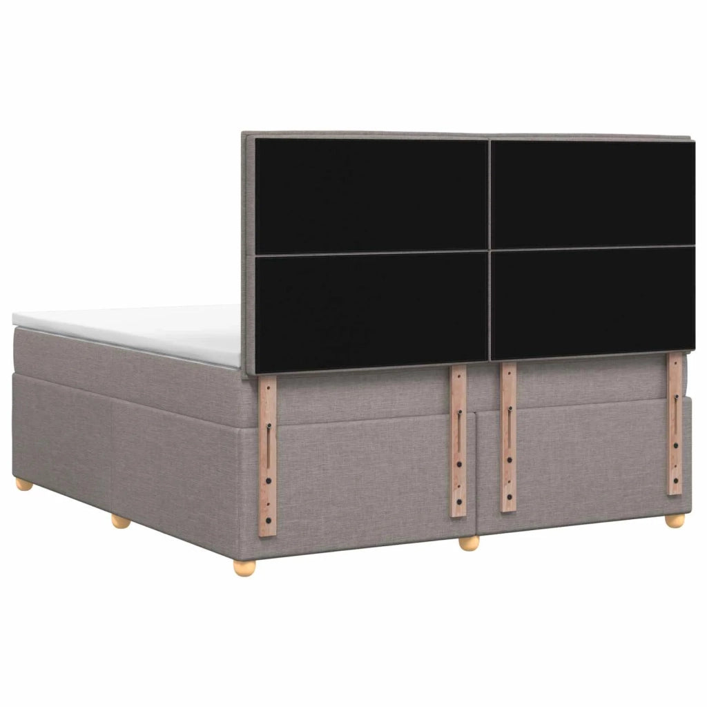 Letto box spring con materasso Tortora 160 x 200 cm Tessuto 3455396