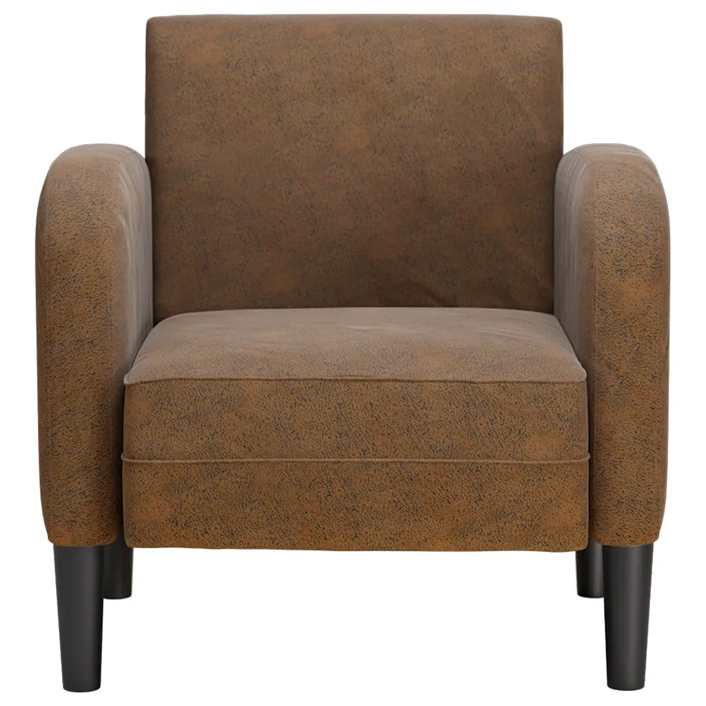 Divano Sedia con Braccioli-Poltrona-Sofa Relax Marrone 54 cm in Similpelle