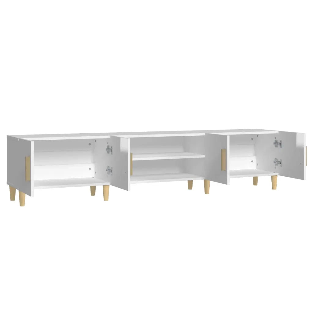 Mobile TV | Armadietto TV | Mobile Porta TV Bianco Lucido 180x31,5x40 cm Legno Multistrato