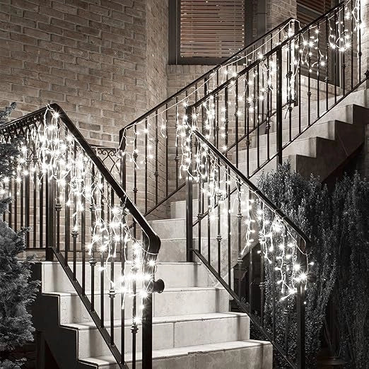 Cascata di Luci LED 4x0,60 Metri per Interni ed Esterni COLORE LED: BIANCO FREDDO