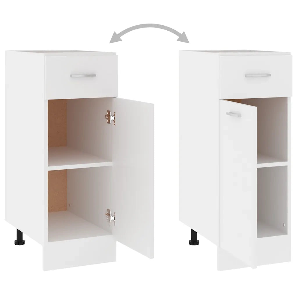 Pensile da cucina | Armadio con Cassetto ¡°Lyon¡± Bianco 30x46x81,5 cm