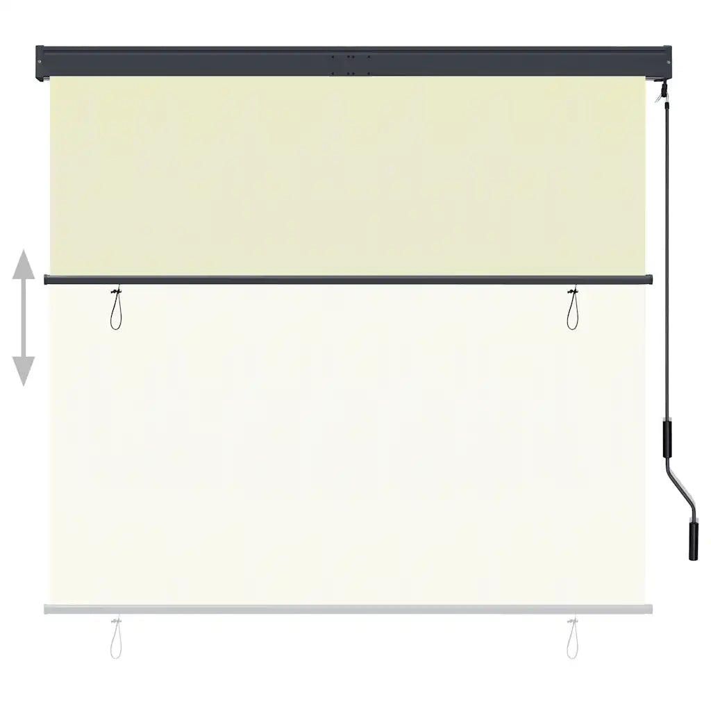 Tenda a Rullo per Esterni-Tenda da sole avvolgibile 160x250 cm Crema