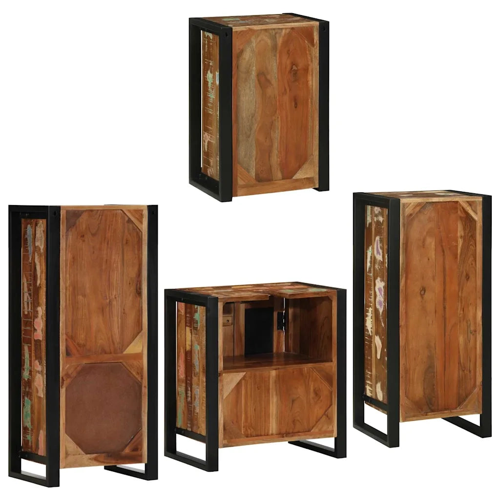 Set di mobili per il bagno 4 pcs Legno massello riciclato 3305689