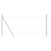 Recinzione da Giardino | Recinzione con Posto Argento 0,8 x 25 m Acciaio