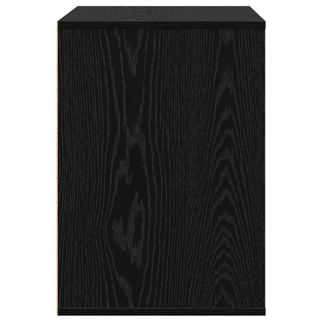 Cassettiera d'Angolo Rovere Nero 60x41x58 cm Legno ingegnerizzato
