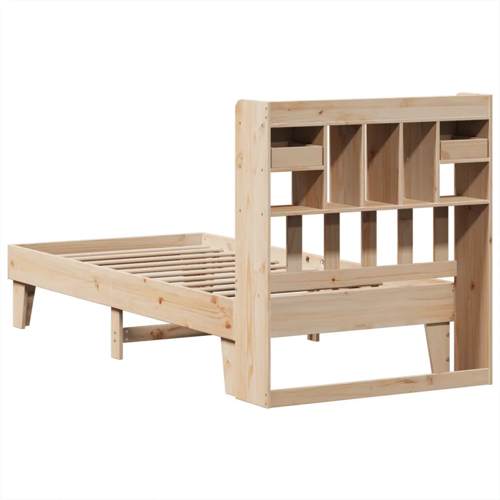 Letto senza Materasso-Struttura Letto 90x190 cm in Legno Massello di Pino 778093