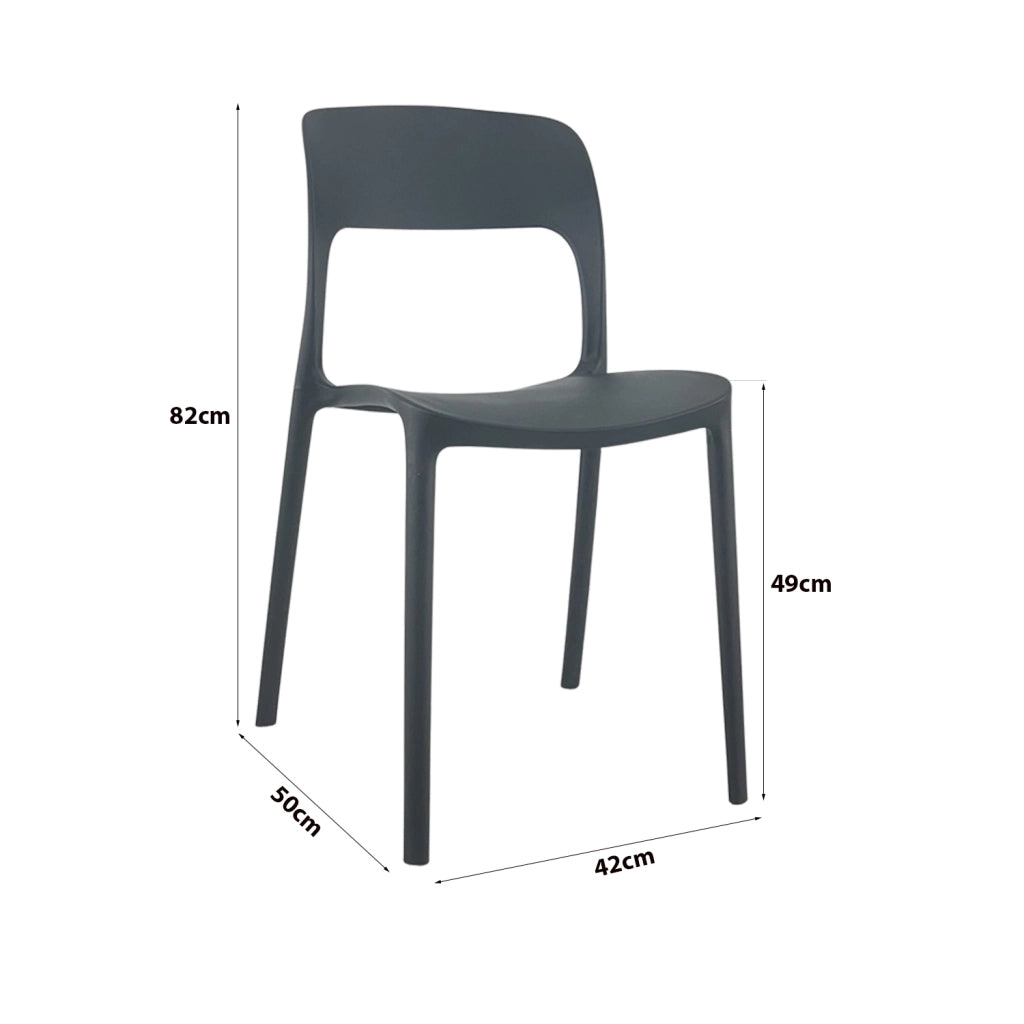Sedia In Polipropilene Marte Ergonomica Arredo di Design Esterno e Interno da Giardino Impilabile Sedie Mod Nero/1 Sedia