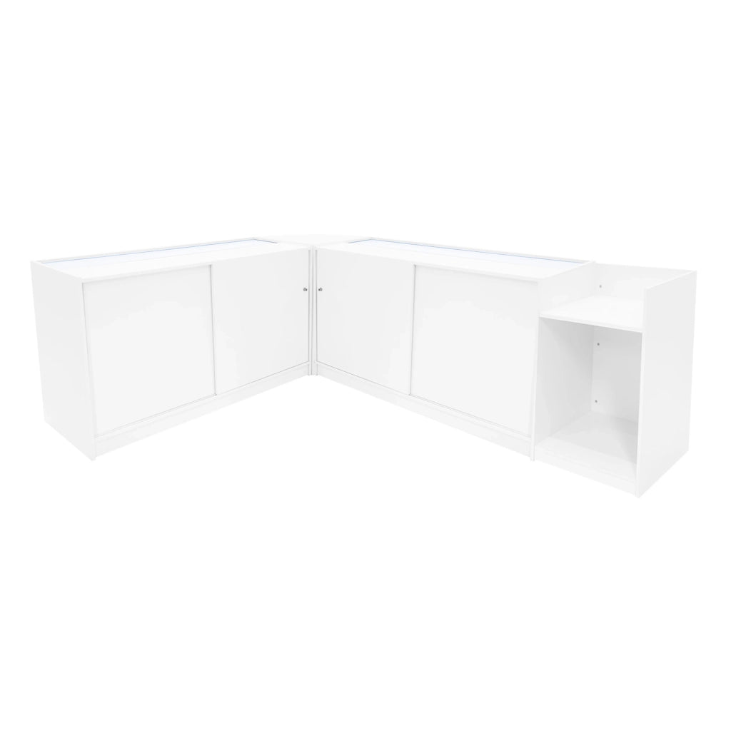 Set Banconi LED Bianco Aries K1500 CM60 TB60 Vetrina Negozio con Serratura