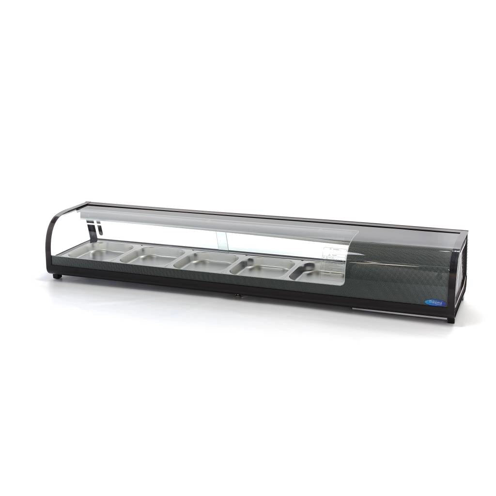 Vetrina per Sushi e Tapas -132L - incl. 5 x 1/2 GN - Modello da Tavolo