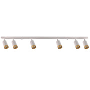 Plafoniera/Applique 6 luci bianco oro GU10 Arras Polux