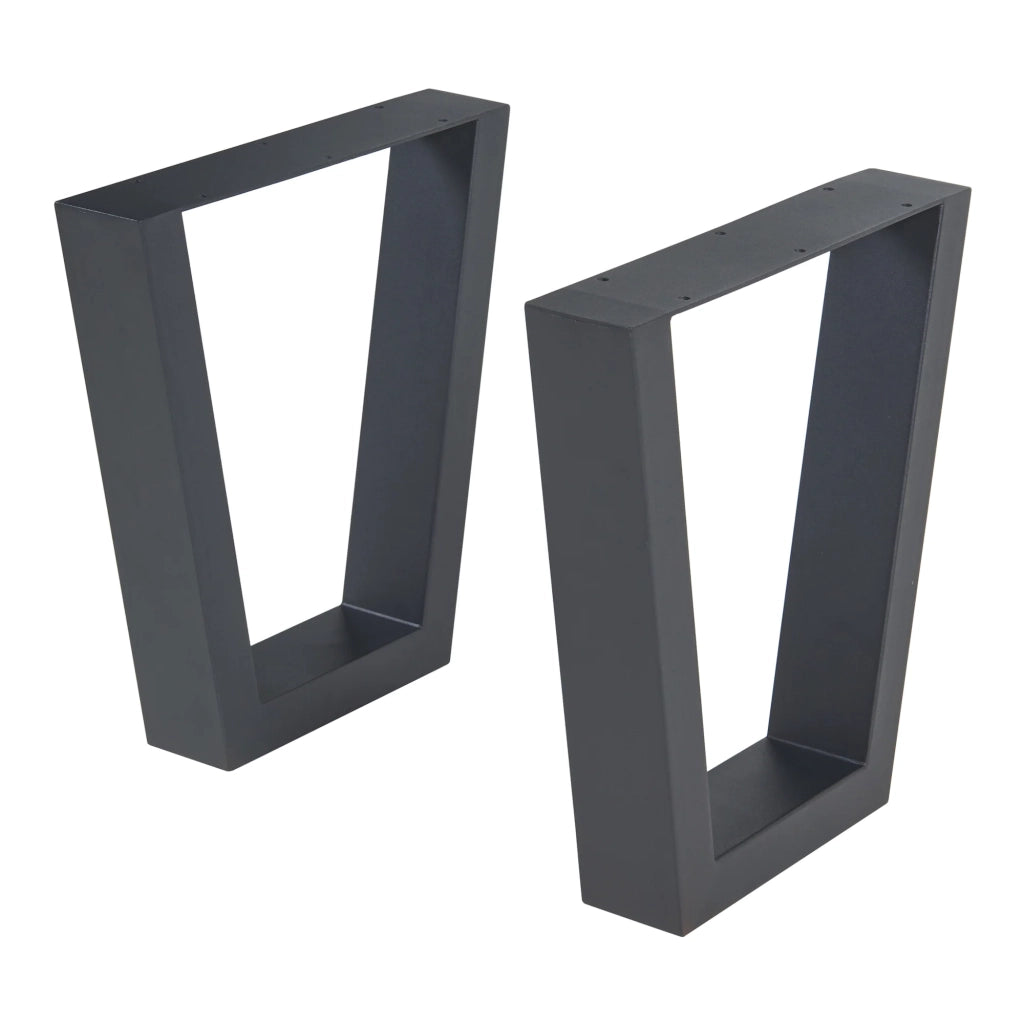 Set di 2 gambe per tavolo da arredamento moderno acciaio 43 x 40 cm nero 03_0009671