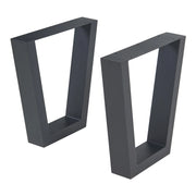 Set di 2 gambe per tavolo da arredamento moderno acciaio 43 x 40 cm nero 03_0009671