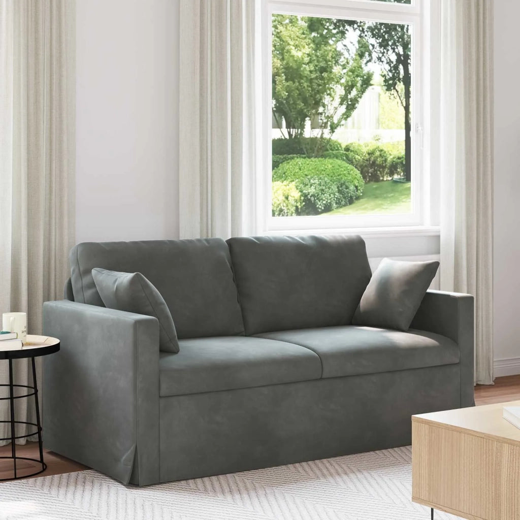 Divano Grigio scuro 158 x 78 x 80 cm Velluto 42024423