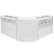Set Glacier con 3 Banconi Negozio e Reception Bianco Lilla Solidi No Puro Bianco
