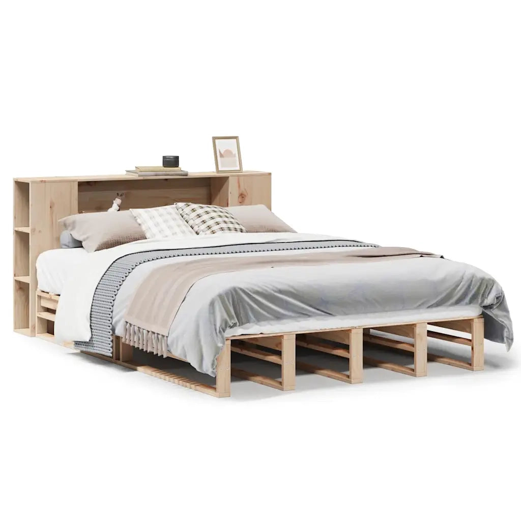 Letto Libreria senza Materasso 120x190 cm in Legno Massello 3323890