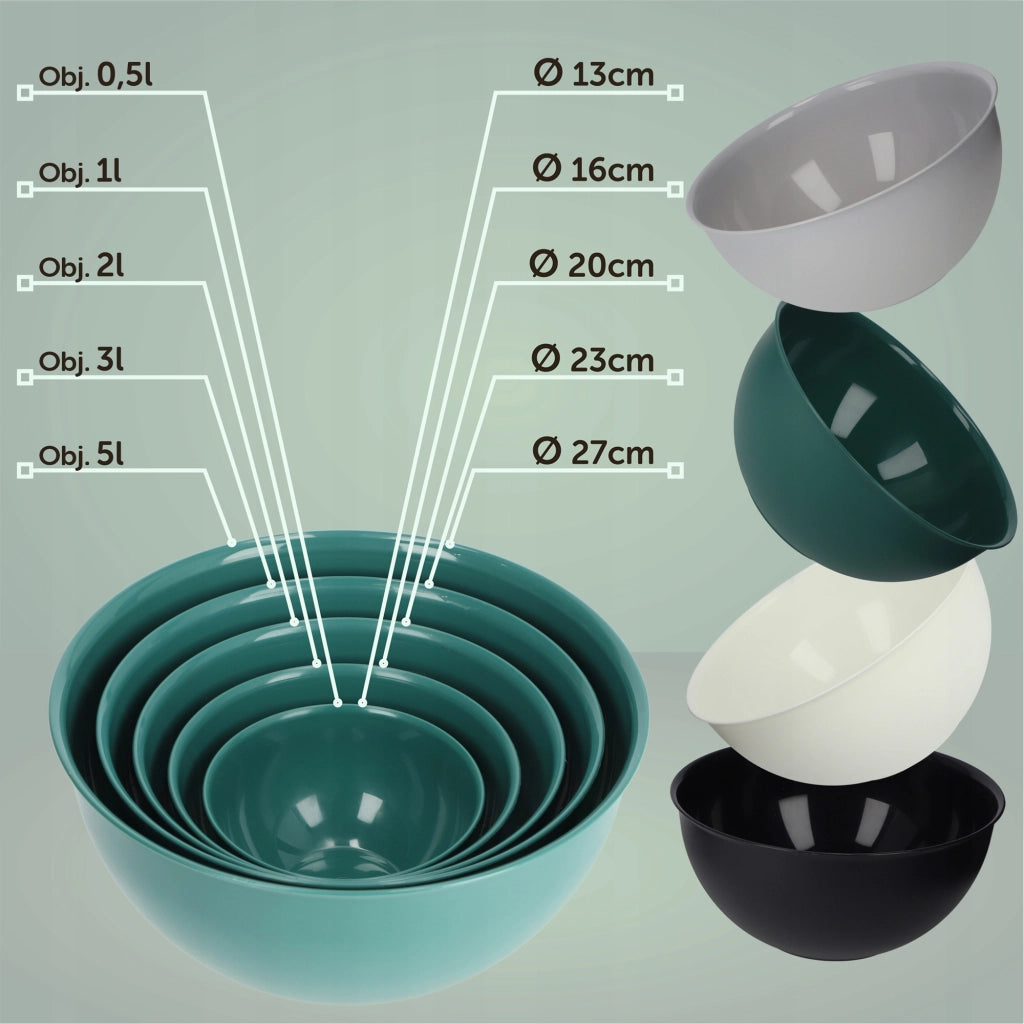 Ciotola da cucina in plastica KADAX, grande, universale, 3 litri, per macedonia di frutta, 23 cm