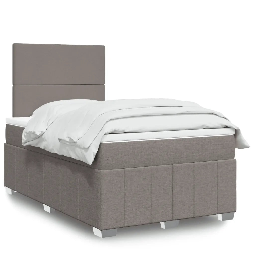 Giroletto a Molle con Materasso Tortora 120x190 cm in Tessuto 3293904