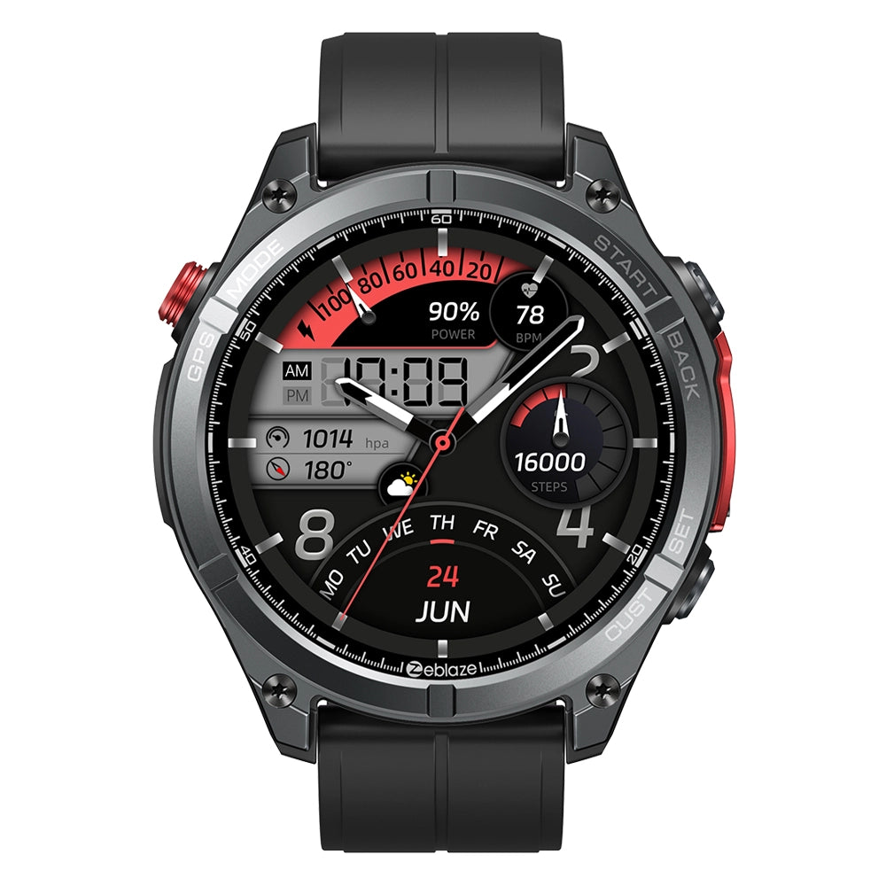 Smartwatch Orologio Intelligente HD-GPS con 6 sistemi satellitari; impermeabile 5 ATM-170 modalità sportive; monitoraggio della salute 24 ore su 24 - nero