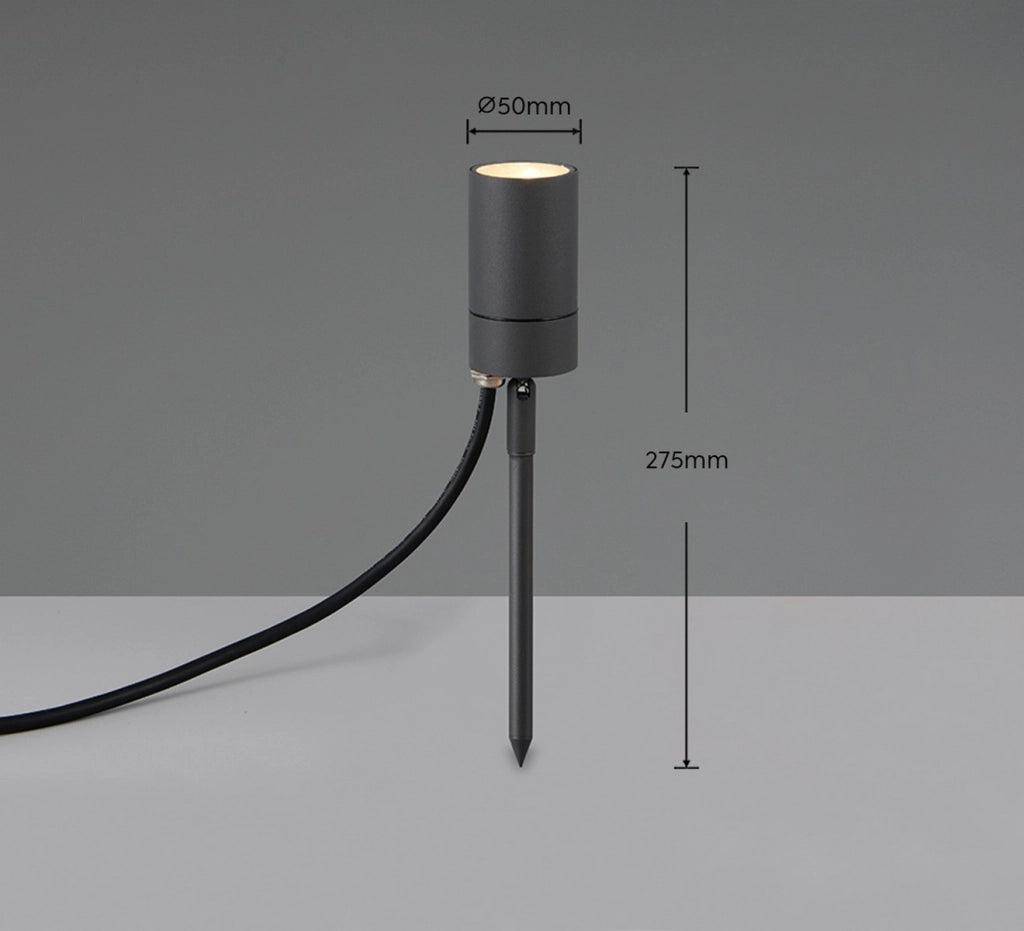 Faretto da giardino a picchetto PURUS 1xGU10 nero IP65