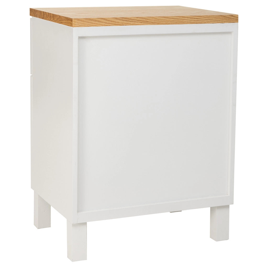 Comodino in legno con 1 cassetto e 1 anta 45x35x60h cm